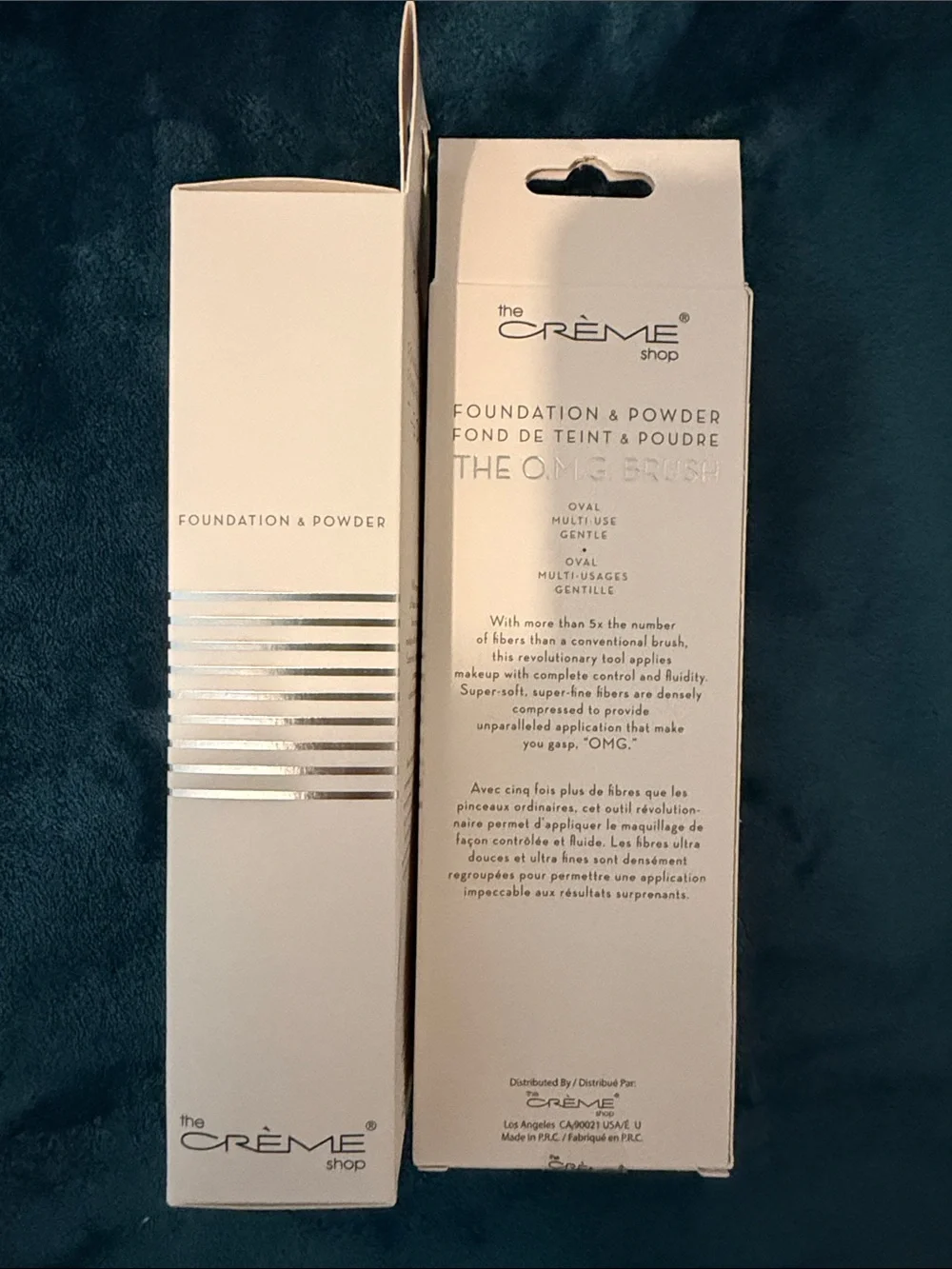 The Crème Shop O.M.G. Foundation & Powder Brush - White Handle X 2